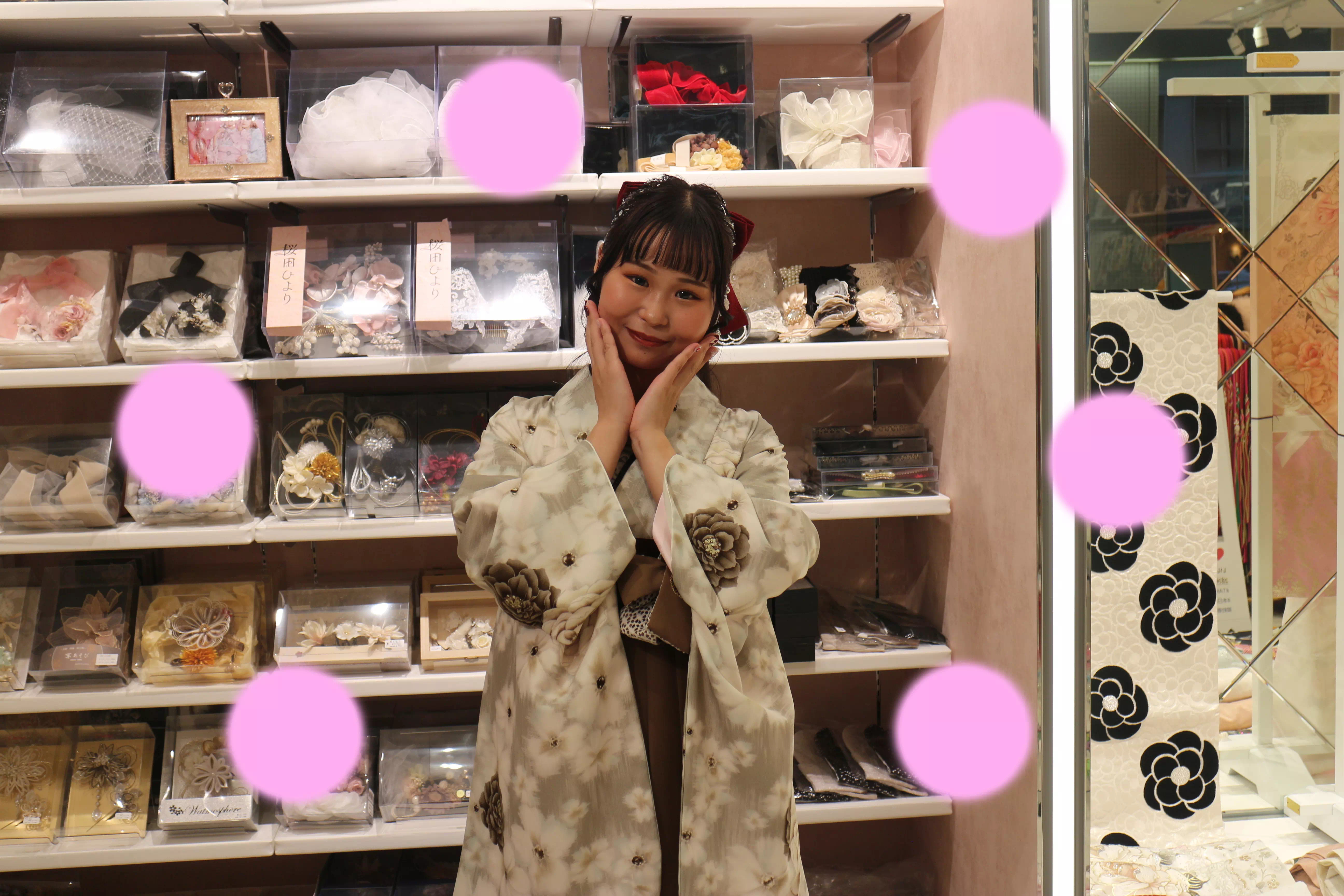 TAKAZEN神戸店　前撮り撮影会　イマドキ　カワイイ　コディネート　振袖　レンタル　袴　