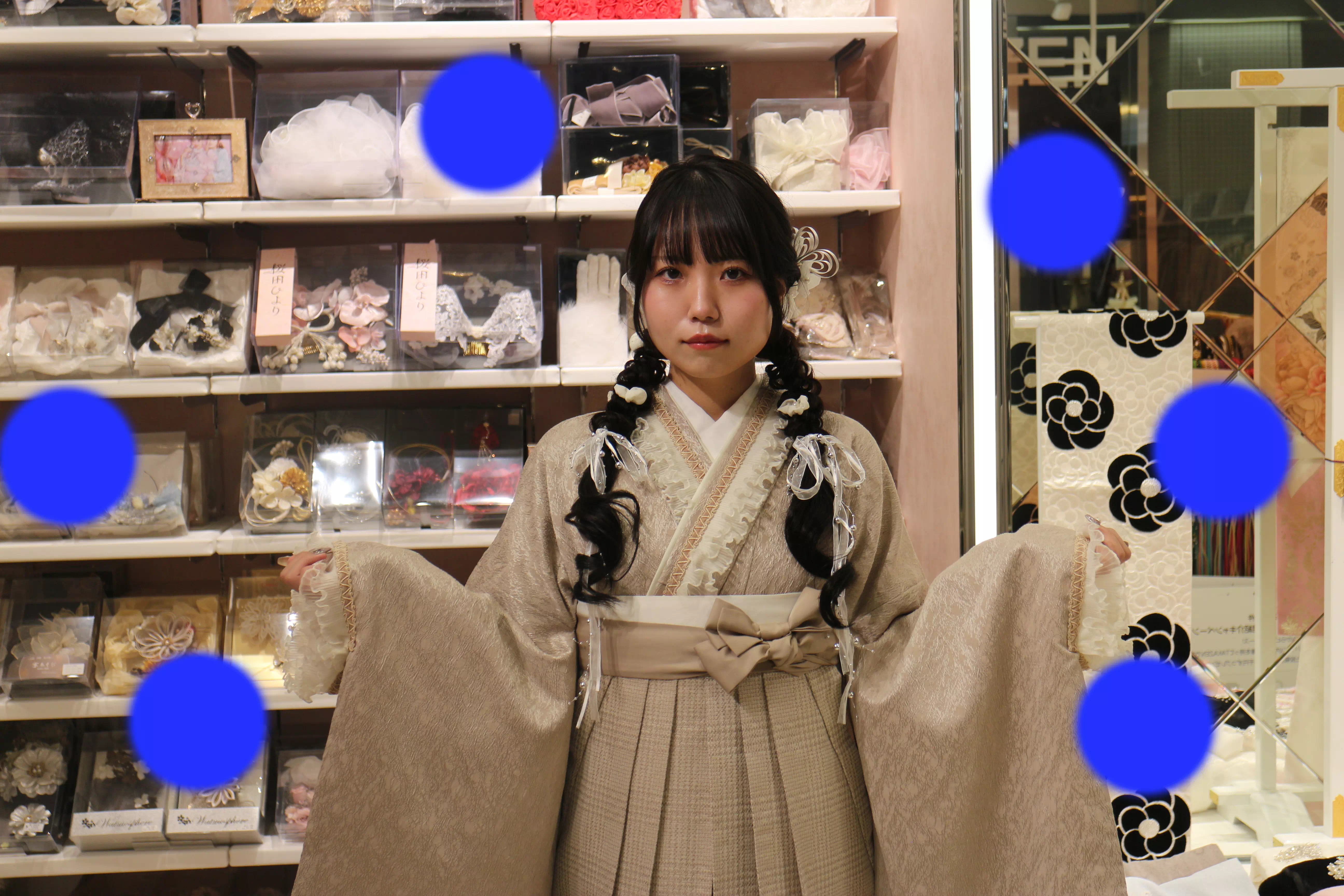TAKAZEN神戸店　前撮り撮影会　イマドキ　カワイイ　コディネート　振袖　レンタル　袴　