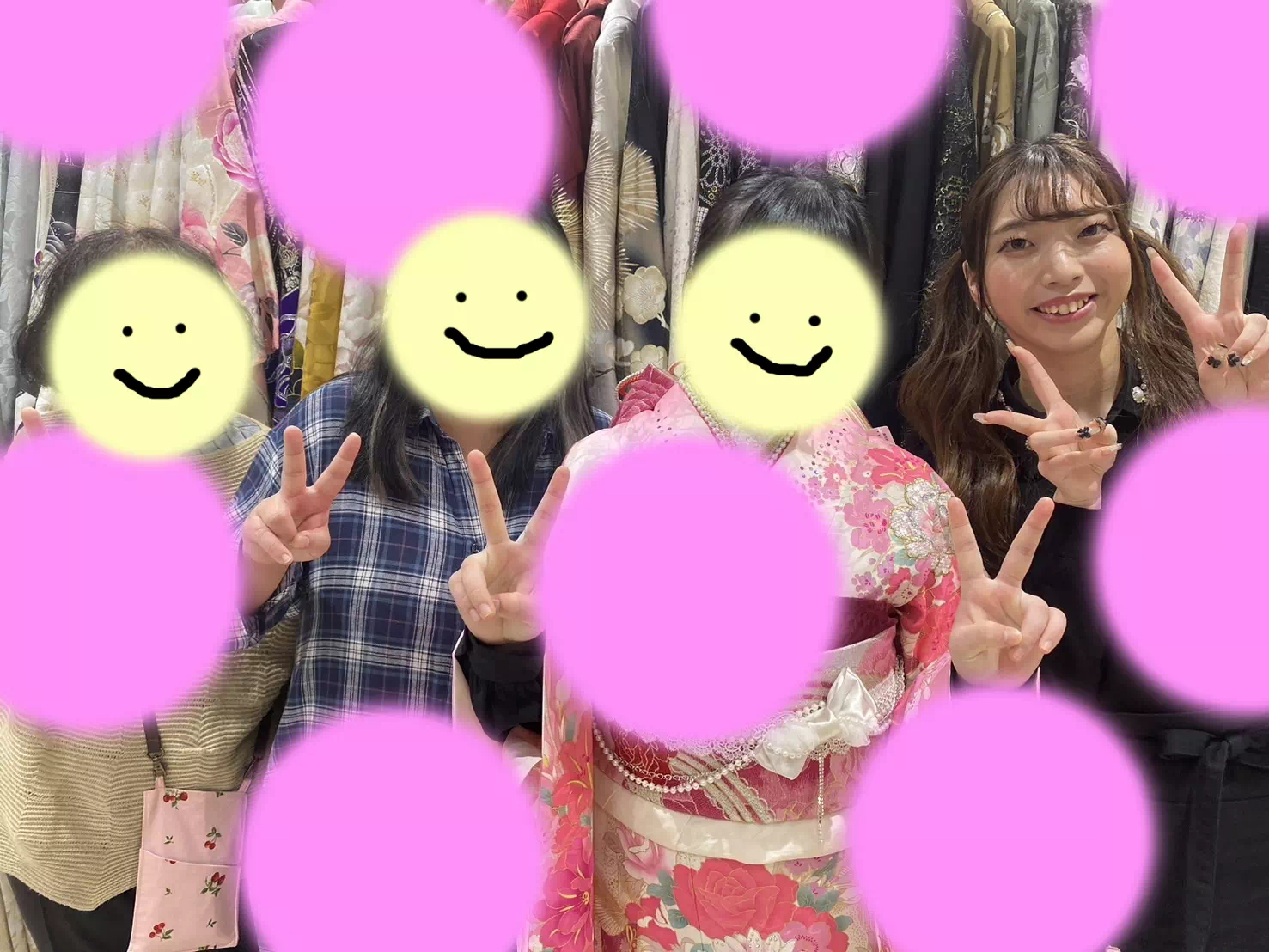 【TAKAZEN姫路店】♡18日 ピンク振袖にリボンコーデがガーリーな2027年成人の明石市お振袖レンタル姫ちゃん♡