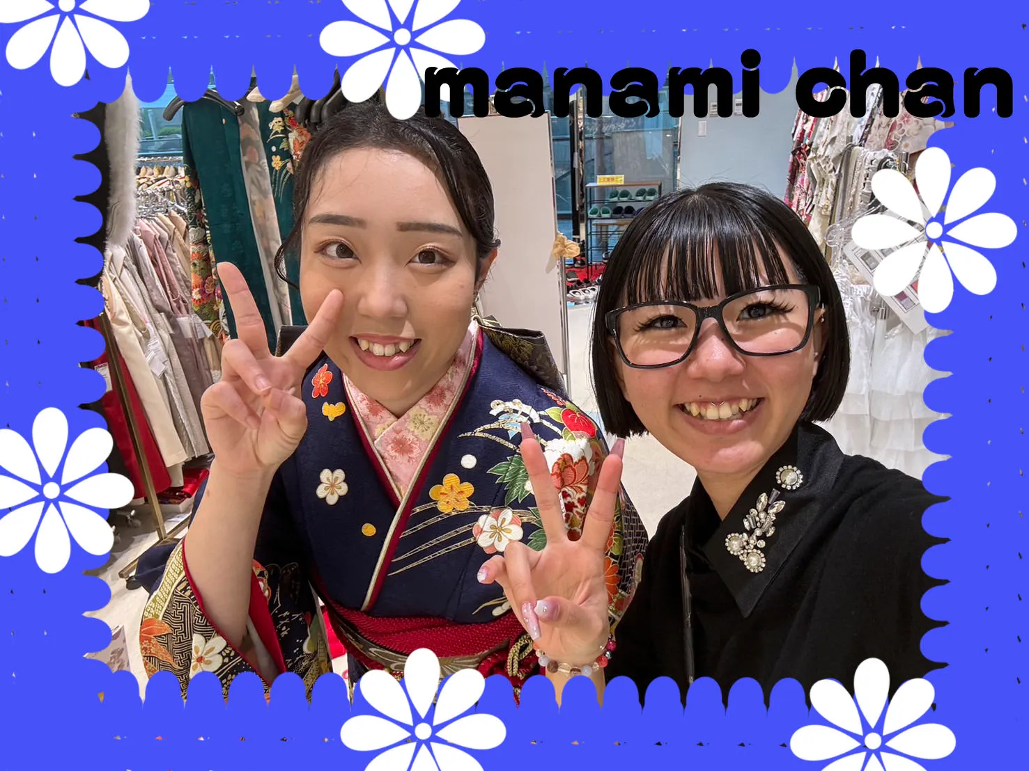 TAKAZEN　タカゼン　振袖レンタル　古典柄　蒼振袖　結婚式参列