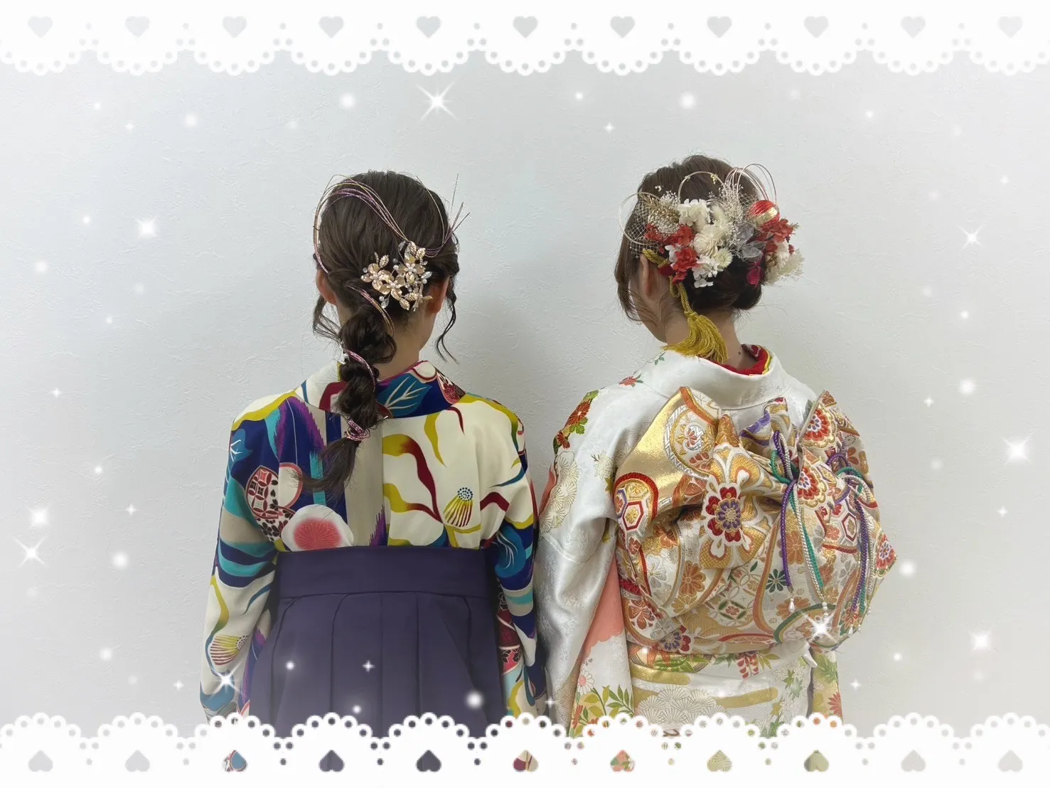 成人式 振袖 前撮り撮影会 姉妹様 可愛い 袴 卒業式 綺麗 オシャレ 華やか 色とりどり