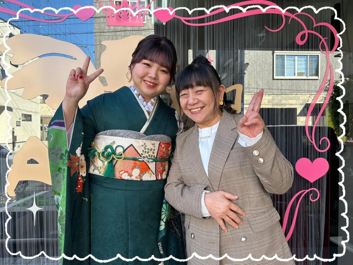 成人式 振袖 前撮り撮影会 可愛い 緑 グリーン 華やか 綺麗