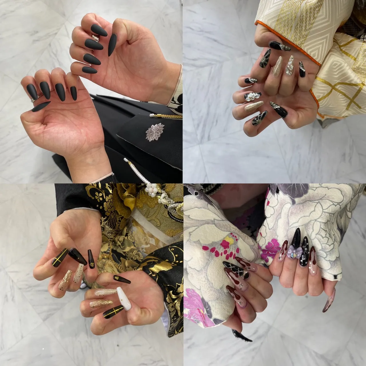 振袖 袴 ネイル 成人式ネイル 卒業式ネイル ジェルネイル かわいい