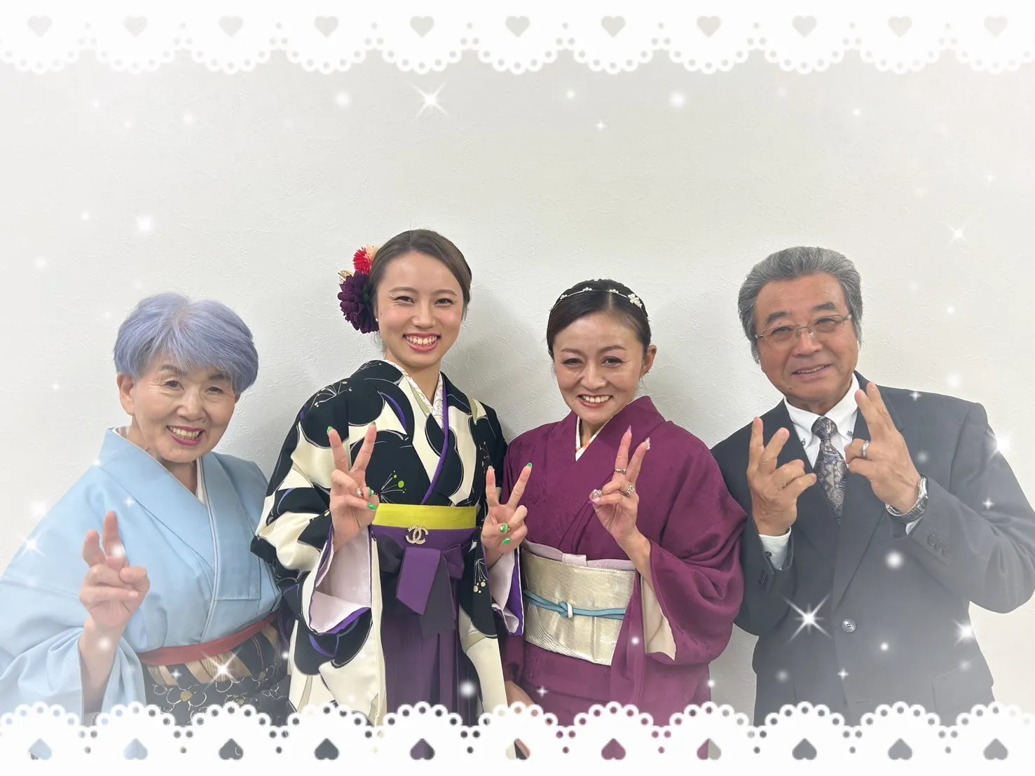 卒業式 袴 前撮り撮影会 可愛い かっこいい 黒 個性的 大柄 梅柄