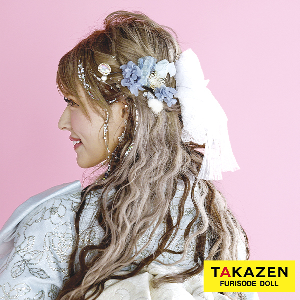 成人式 振袖 奈良 橿原 TAKAZEN 帯 袋帯 アレンジ かわいい オシャレ 華やか 飾り紐