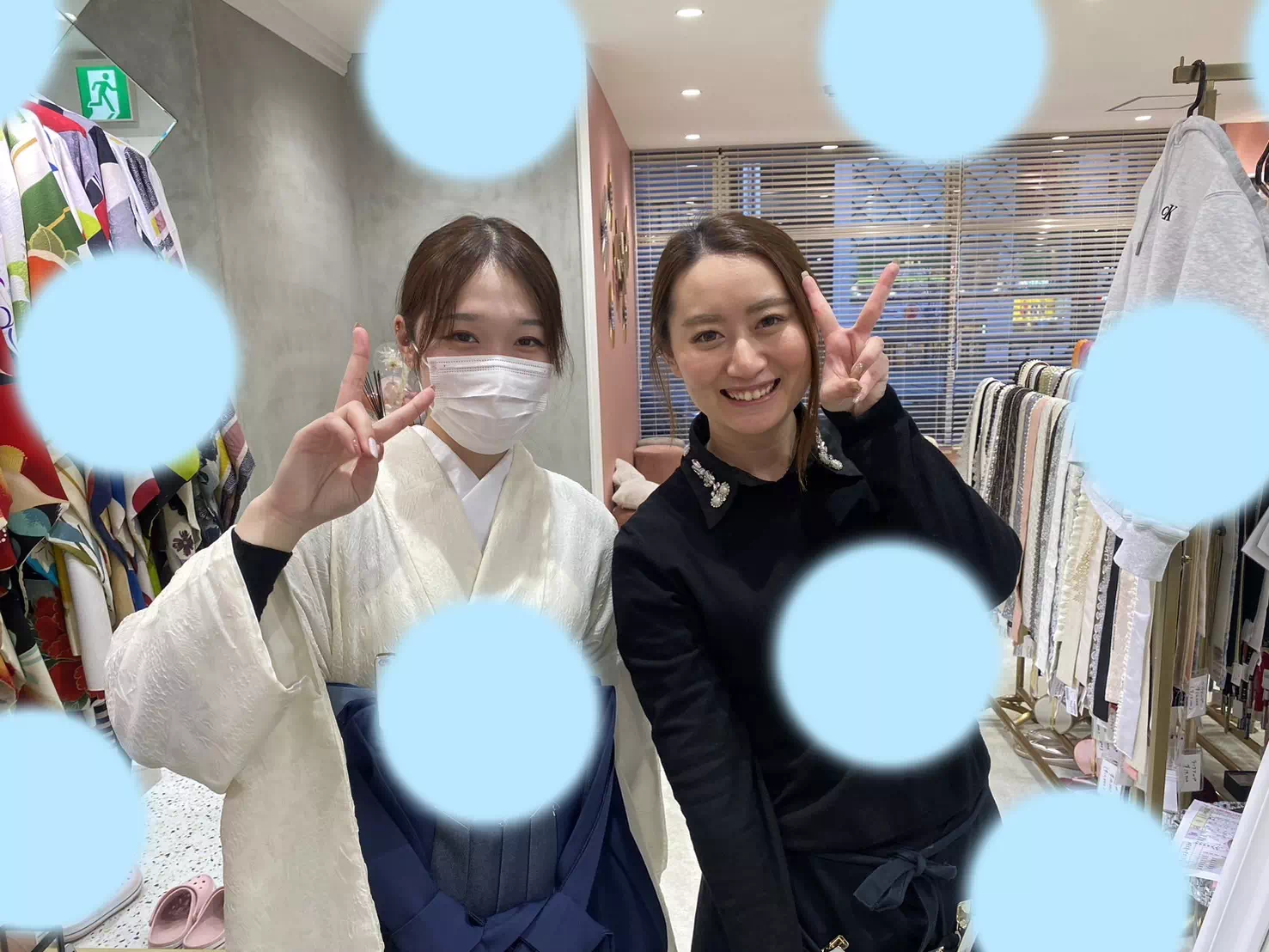【TAKAZEN姫路店】♡20日　卒業式の袴♡シンプルな無地小振袖にデニム風の袴がおしゃれ！イマドキ可愛い袴姫ちゃん♡