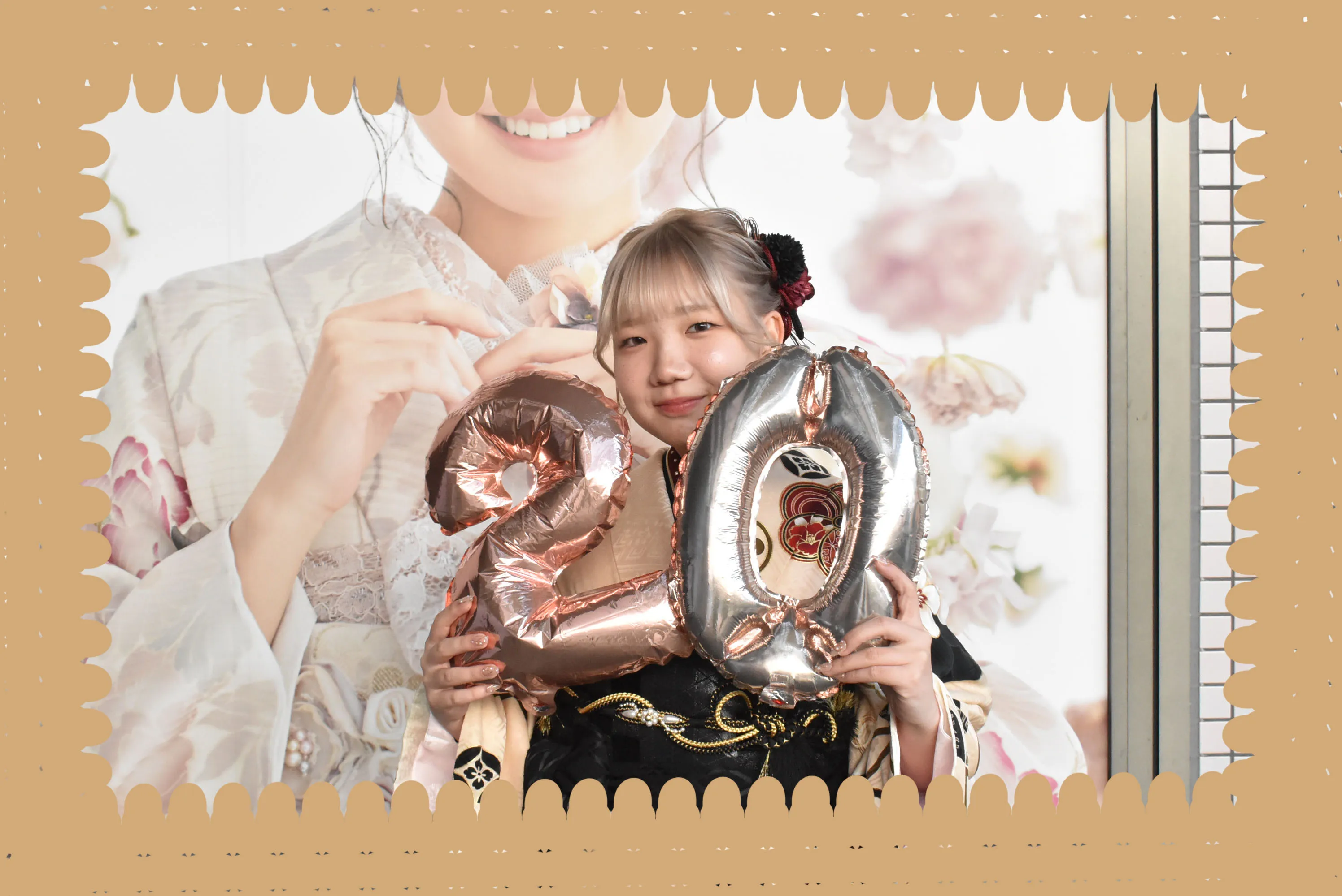 2026年成人 前撮り 振袖 くすみ かわいい TAKAZEN タカゼン