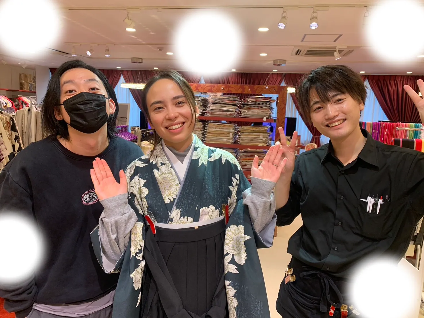 成人式 前撮り 梅田 袴 くすみカラー かわいい イマドキ 淡色 古典 タカゼン 撮影