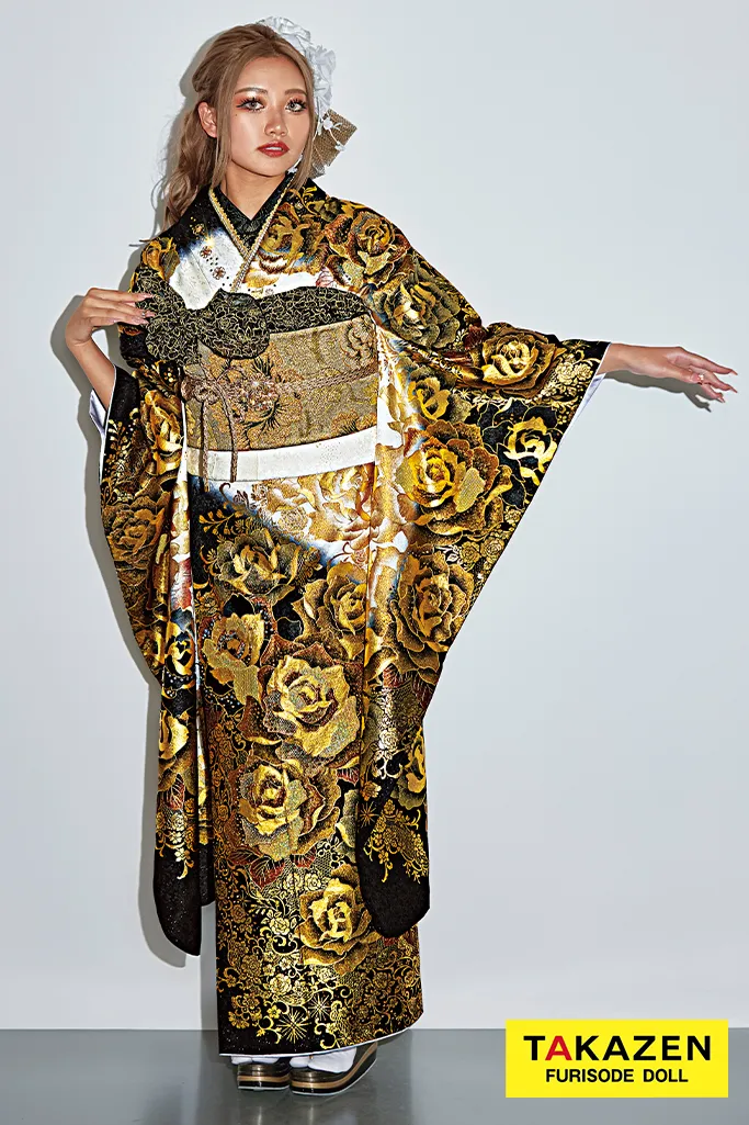 TAKAZEN　タカゼン　可愛い　奈良　橿原　南部　振袖　袴　レンタル　キラキラ　かっこいい　人気　おすすめ　おしゃれ　白　黒　モノトーン　無地　ブーツ　卒業式　モデル　