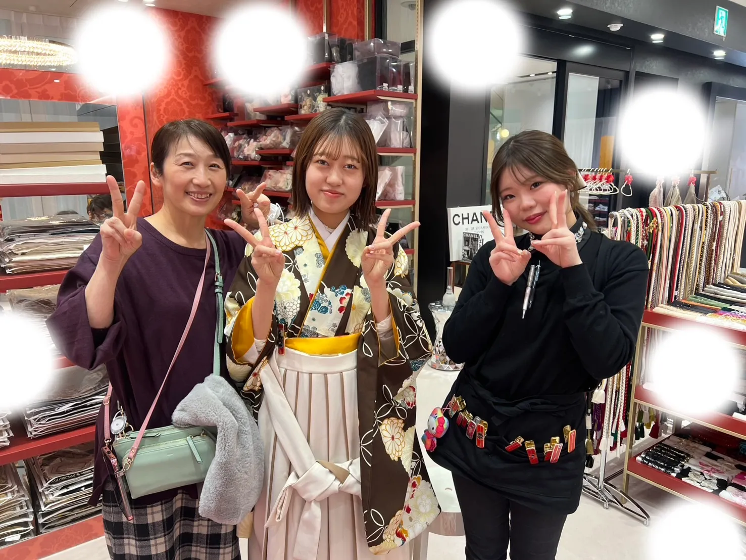 成人式　卒業式　TAKAZEN 袴レンタル　梅田　可愛い　茶色　プリーツ