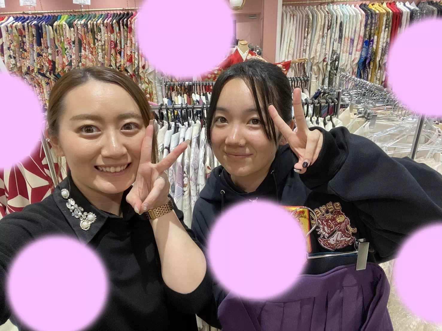 【TAKAZEN姫路店】♡5日 持込振袖にTAKAZENのオシャレな袴を合わせた可愛い袴姫ちゃん♡