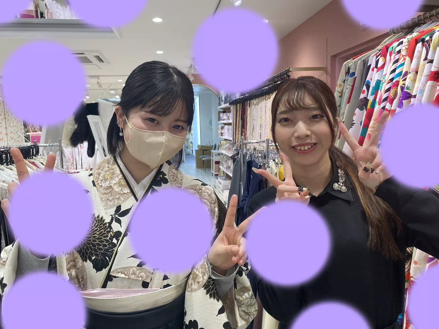 【TAKAZEN姫路店】♡9日 振袖の顧客様がご来店!!2025年成人のくすみカラーのお洒落すぎる袴姫ちゃん♡