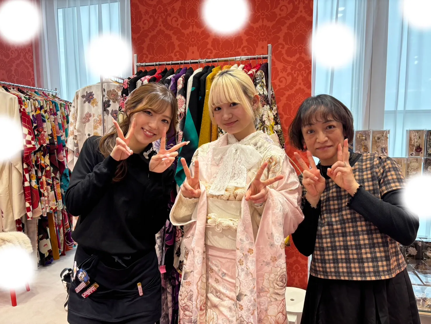 成人式 ピンク振袖 梅田