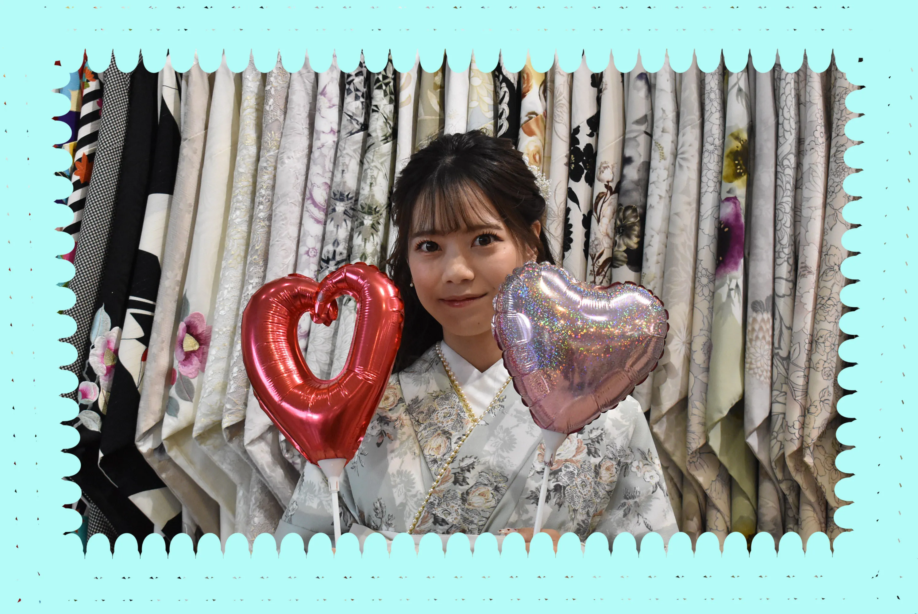 TAKAZEN　タカゼン　前撮り撮影会　卒業式袴　くすみカラー　水色　かわいい