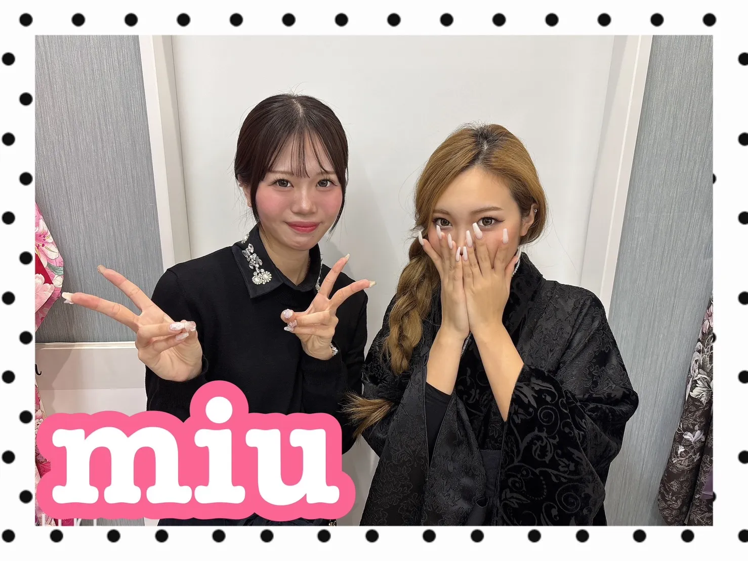【TAKAZEN橿原店】2日♡2025年卒業のベロアが可愛すぎるオールブラックコーデ袴姫ちゃん♡