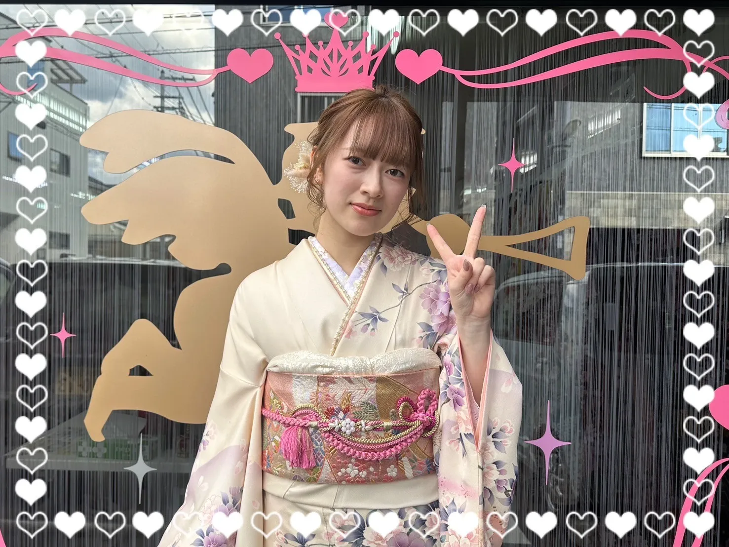成人式 振袖 前撮り撮影会 奈良 持ち込み かわいい 綺麗 藤の花 綺麗