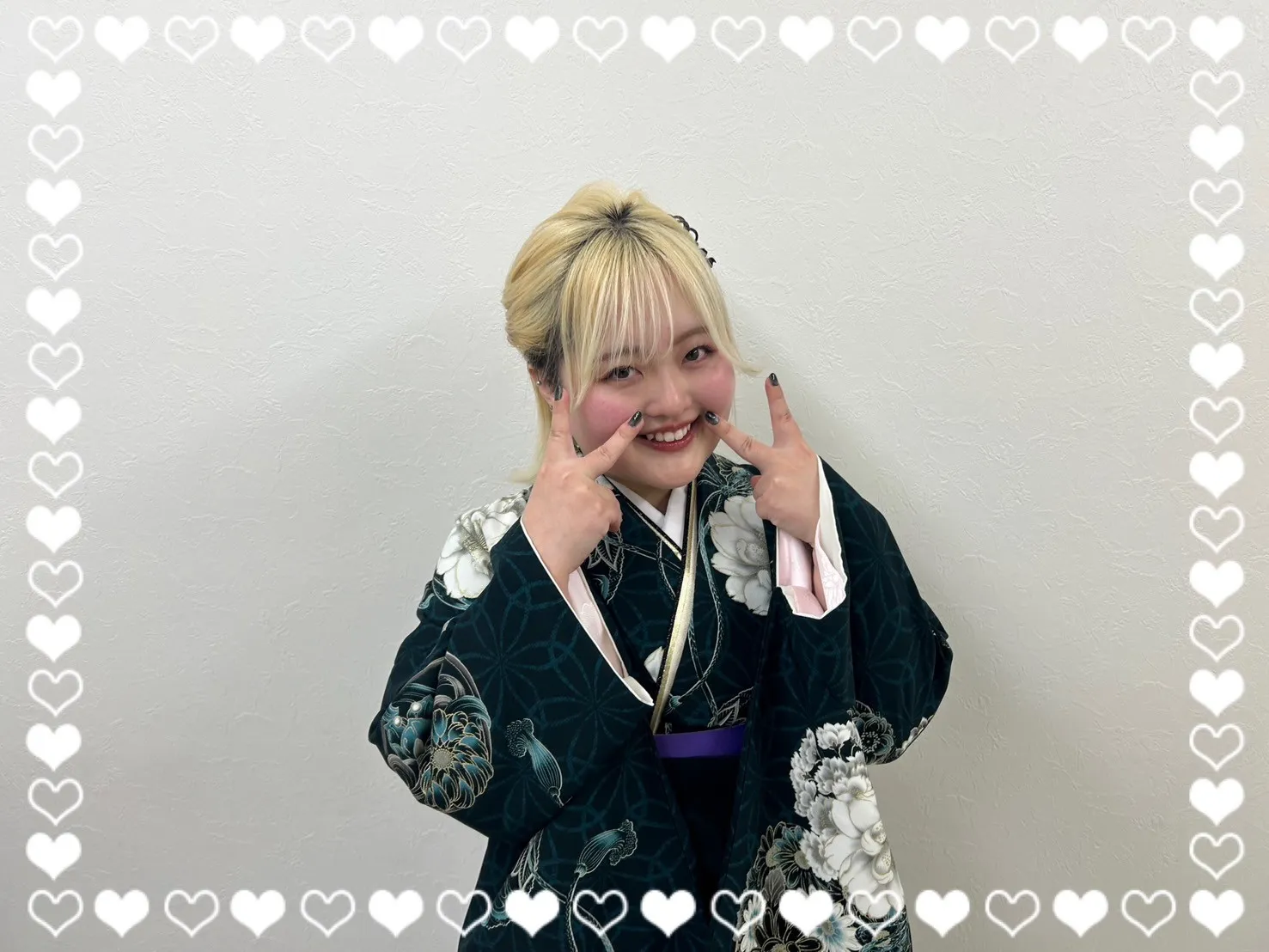卒業式 袴 前撮り撮影会 JAPANSTYLE×中村里砂ブランド袴 ヴィンテージスタイル 緑 桜 和柄 かっこいい