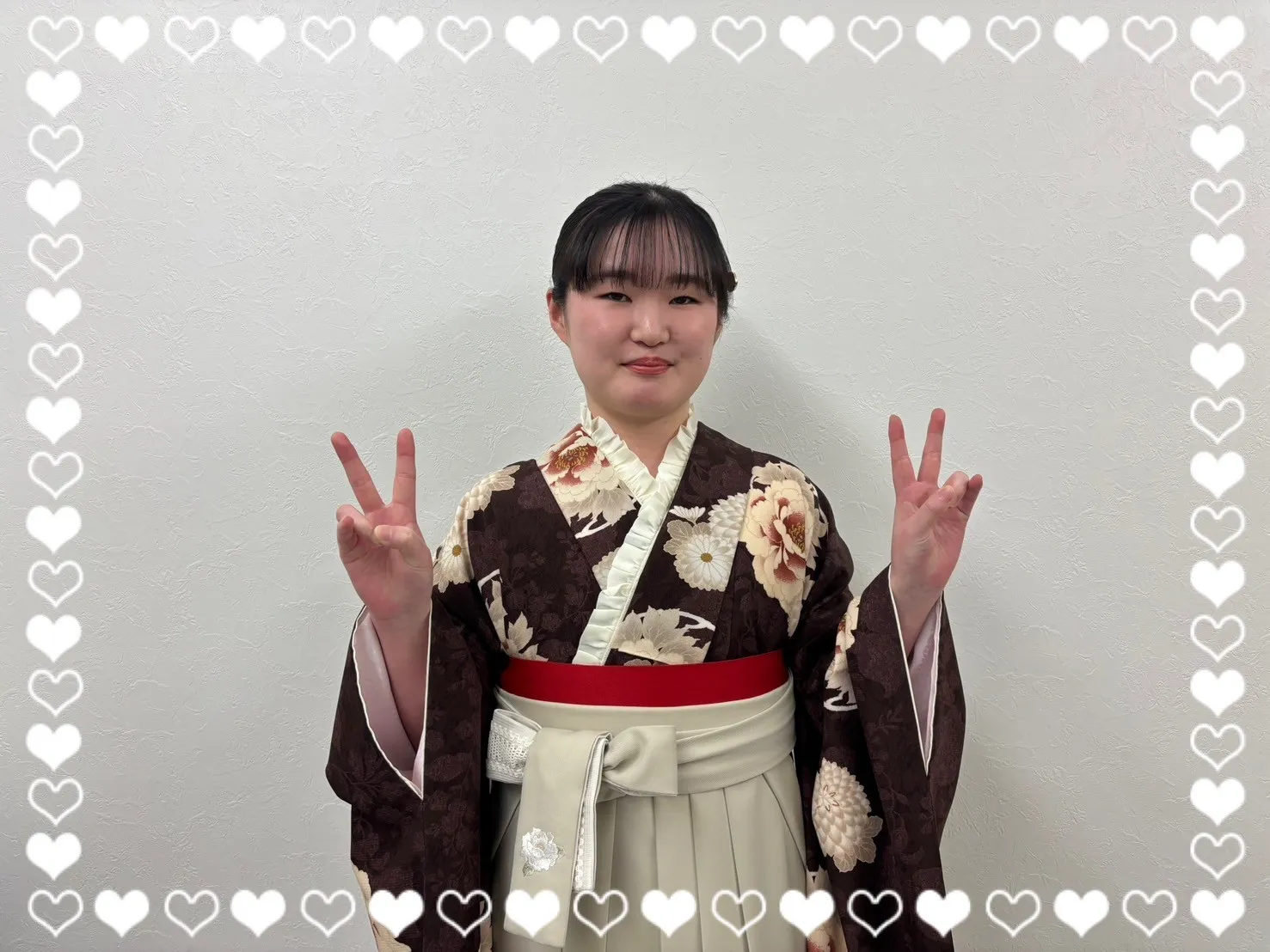卒業式 袴 前撮り撮影会 ブラウン かわいい くすみ イマドキ