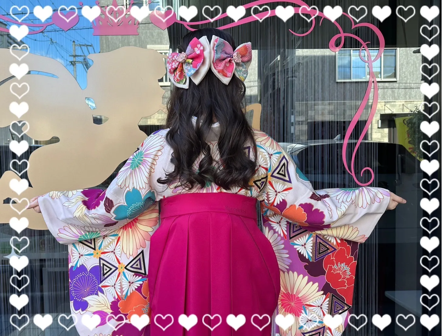 卒業式 袴 前撮り撮影会 藤田ニコル(ニコるん) ピンク/オレンジ/紫 かわいい レトロ 人気