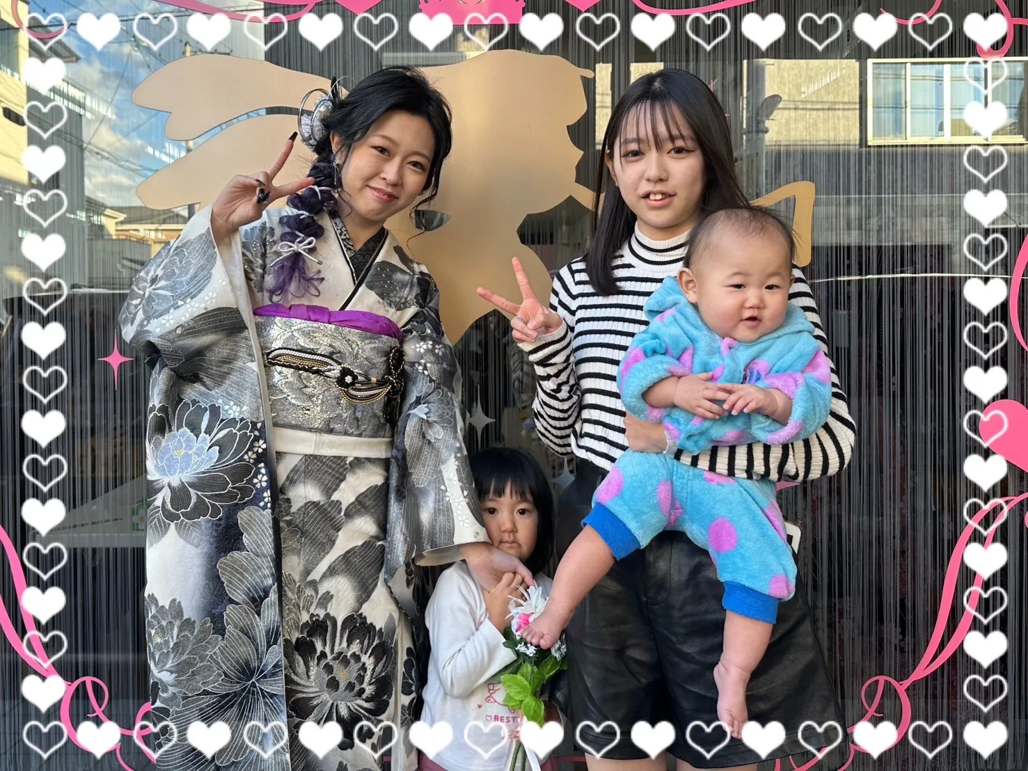 成人式 振袖 前撮り撮影会 奈良 モード 白/黒/シルバー(銀色) 牡丹柄 花魁風 渋い かっこいい系振袖 派手目立つ モノトーン クール系 ギャル