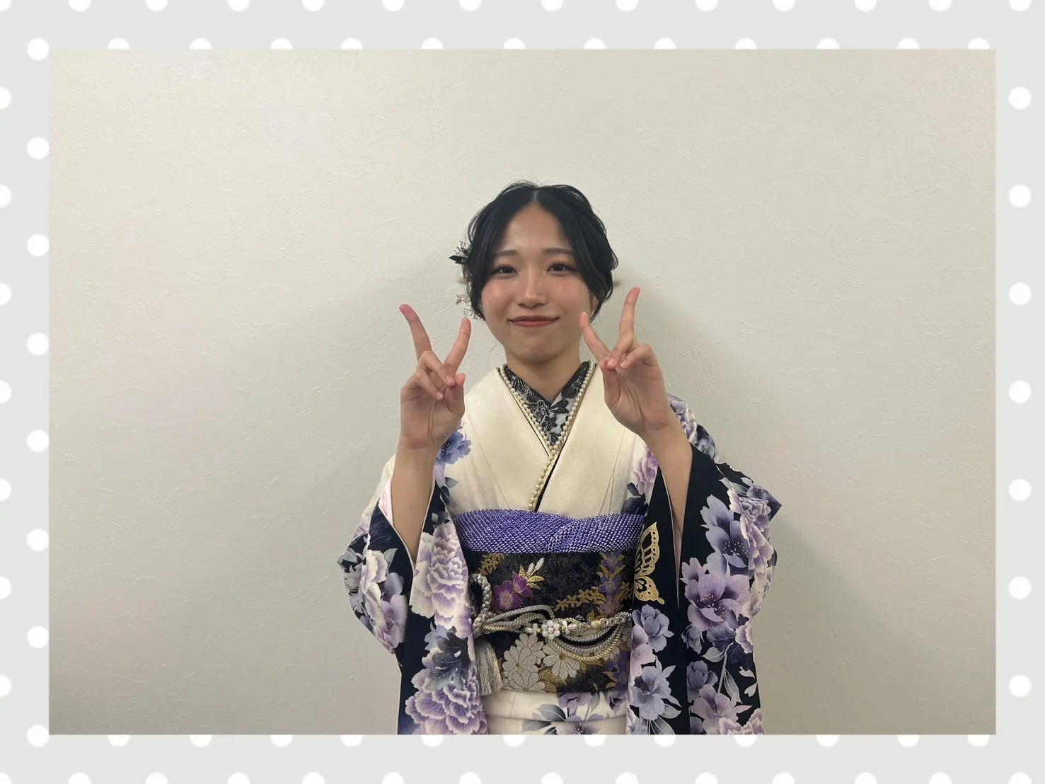 成人式 振袖 前撮り撮影会 奈良 可愛い 安い 紫 白 儚い オシャレ