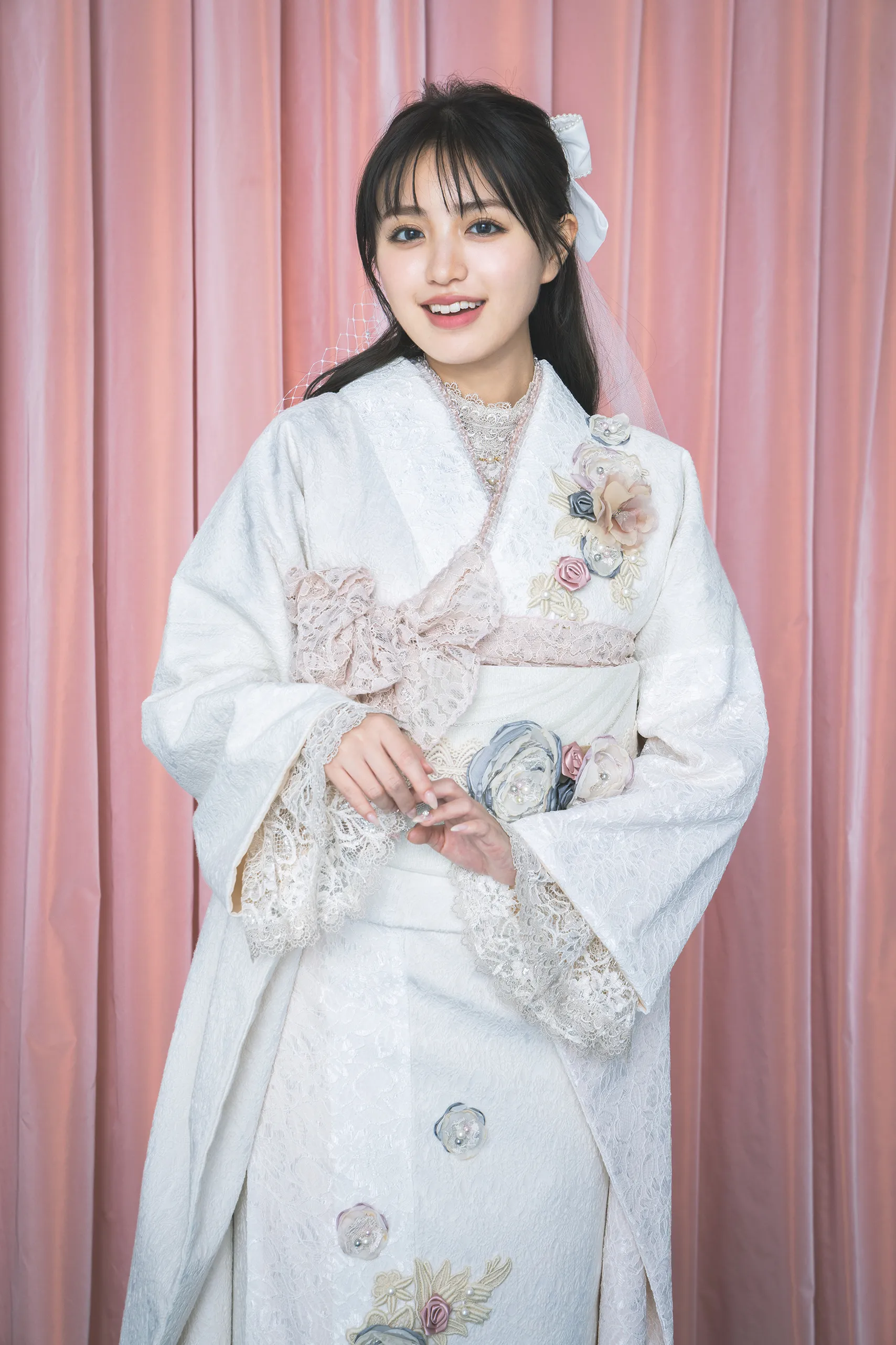 成人式　前撮り　梅田　振袖レンタル　髪飾り