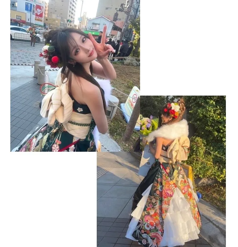 振袖レンタル　成人式　なんば　心斎橋　大阪　人気　可愛い　ドレス振袖