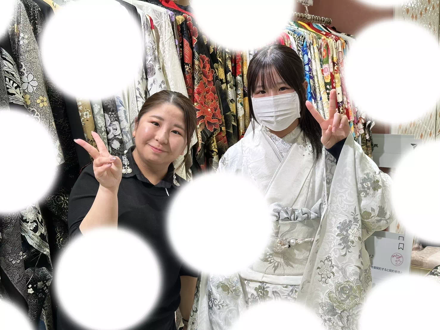 【TAKAZEN姫路店】♡30日 姫路市2027年成人式の白×シルバーのゴージャスな古典柄振袖姫ちゃん♡