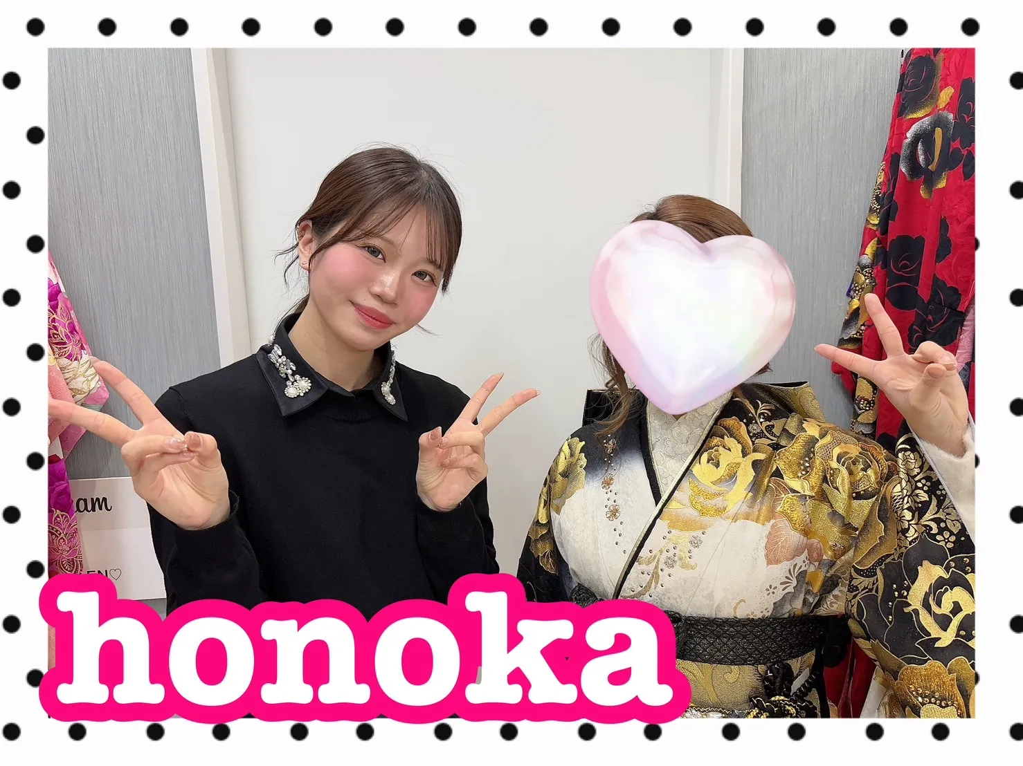 【TAKAZEN橿原店】7日♡2026年成人の派手可愛い黒×ゴールドのキラキラお振袖姫ちゃん♡