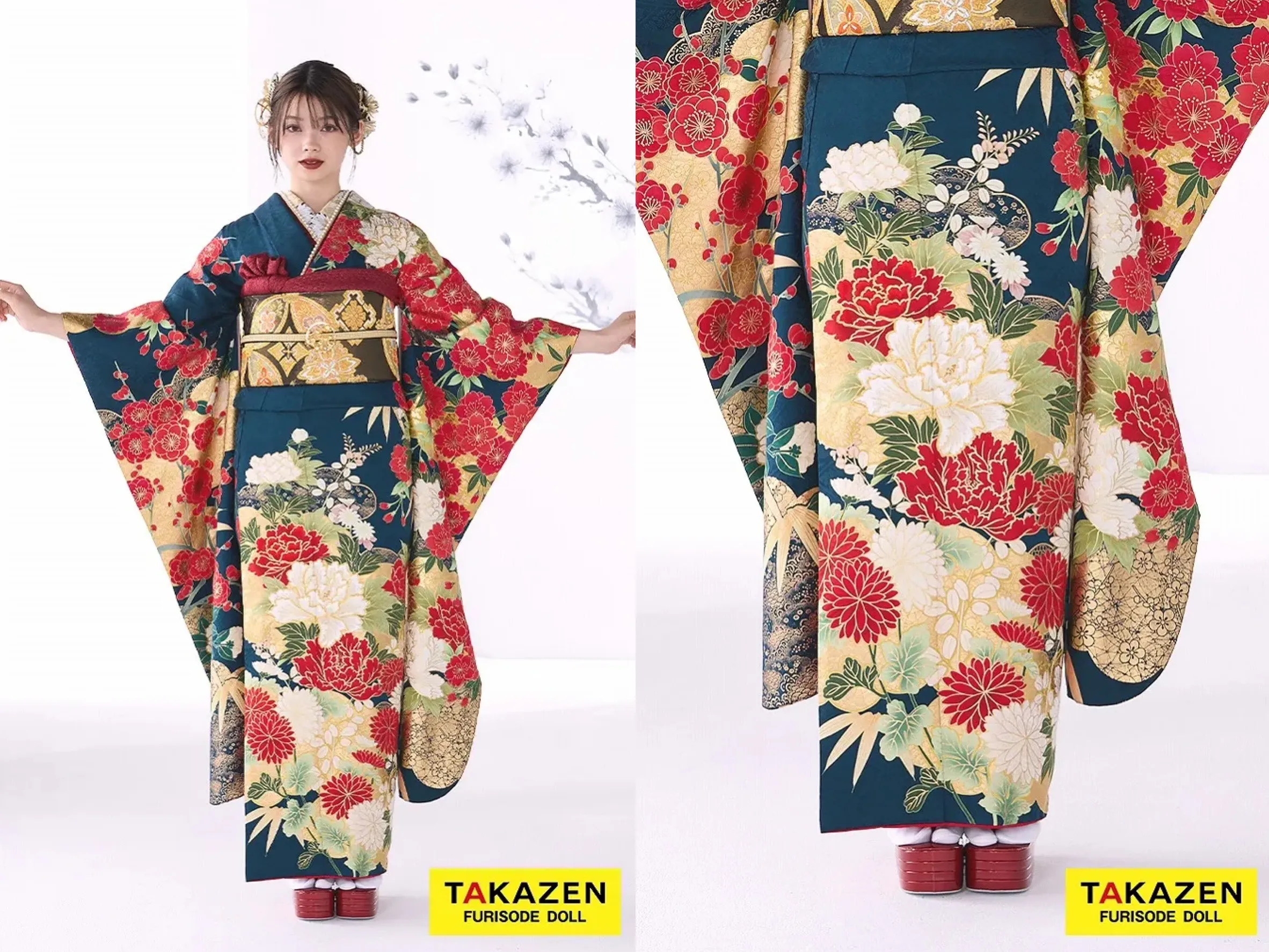振袖 レンタル 奈良 帯 可愛い アレンジ 華やか 綺麗 ニュースタイルデビュー“ブラックレーベル” 白/ホワイト ジャガード生地/ケミカルレース ビジュー付き エレガント リボンアレンジ【通販可】25079 粋古典 紺/赤/ゴールド(金色) 牡丹柄/大柄 金彩刺繍京友禅 かっこいい 綺麗め 渋い古典振袖 豪華 南琴奈【通販可】32064