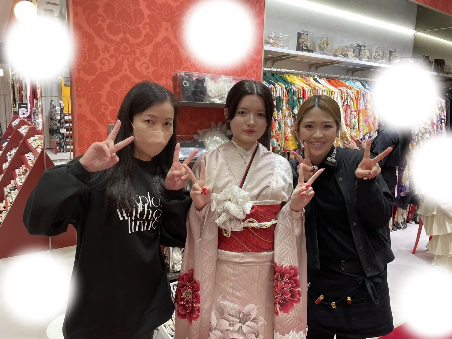 成人式　前撮り　梅田　袴　くすみカラー　かわいい　イマドキ　淡色　古典　タカゼン　撮影