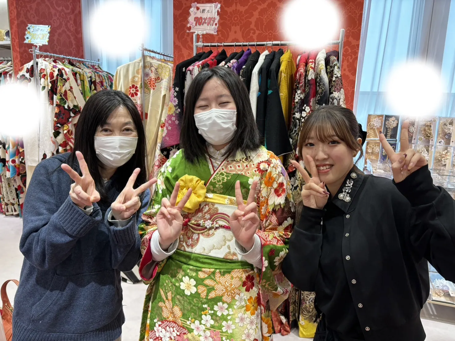 成人式 前撮り 梅田 袴 くすみカラー かわいい イマドキ 淡色 古典 タカゼン 撮影