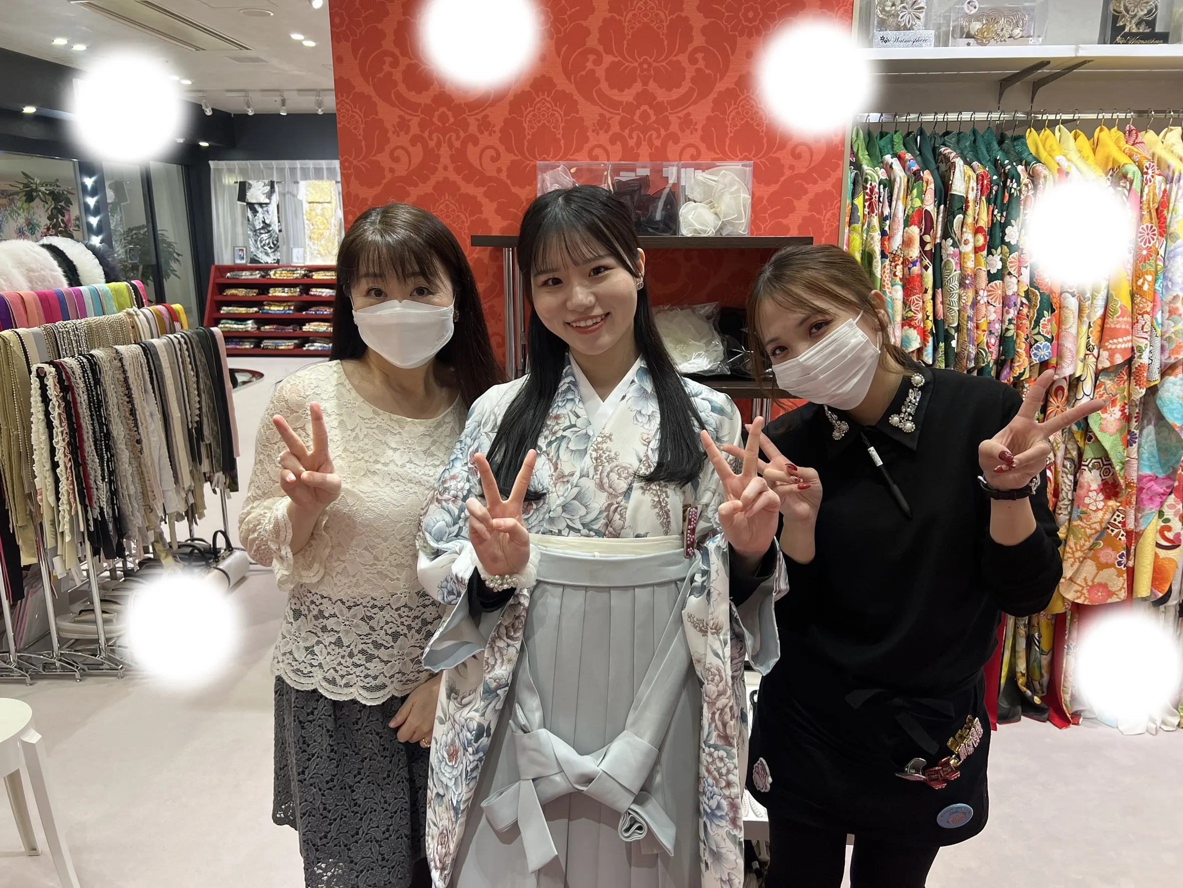 成人式　前撮り　梅田　袴　くすみカラー　かわいい　イマドキ　淡色　古典　タカゼン　撮影