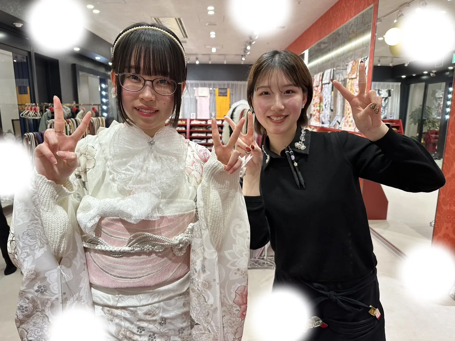 成人式　前撮り　梅田　振袖レンタル　キラキラ　ヘップバーン