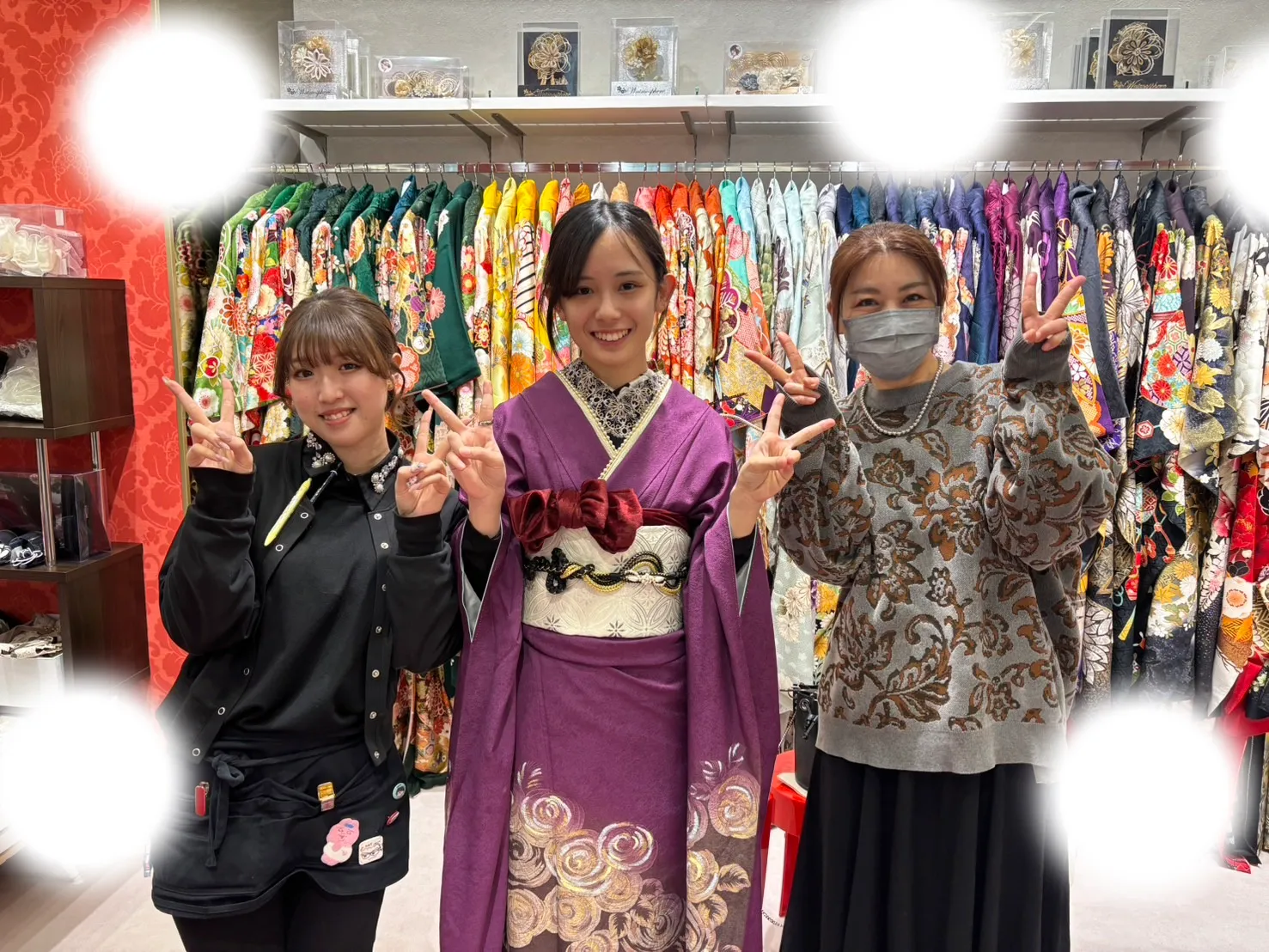 成人式　前撮り　梅田　袴　くすみカラー　かわいい　イマドキ　淡色　古典　タカゼン　撮影
