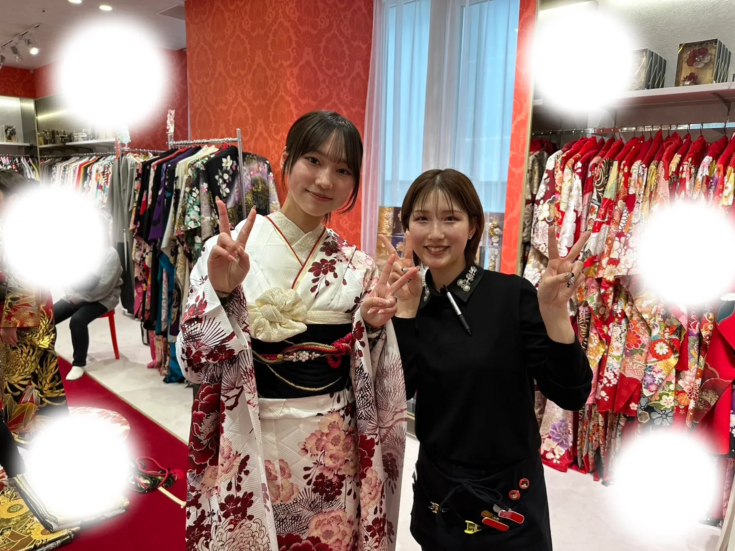 成人式　前撮り　梅田　袴　くすみカラー　かわいい　イマドキ　淡色　古典　タカゼン　撮影