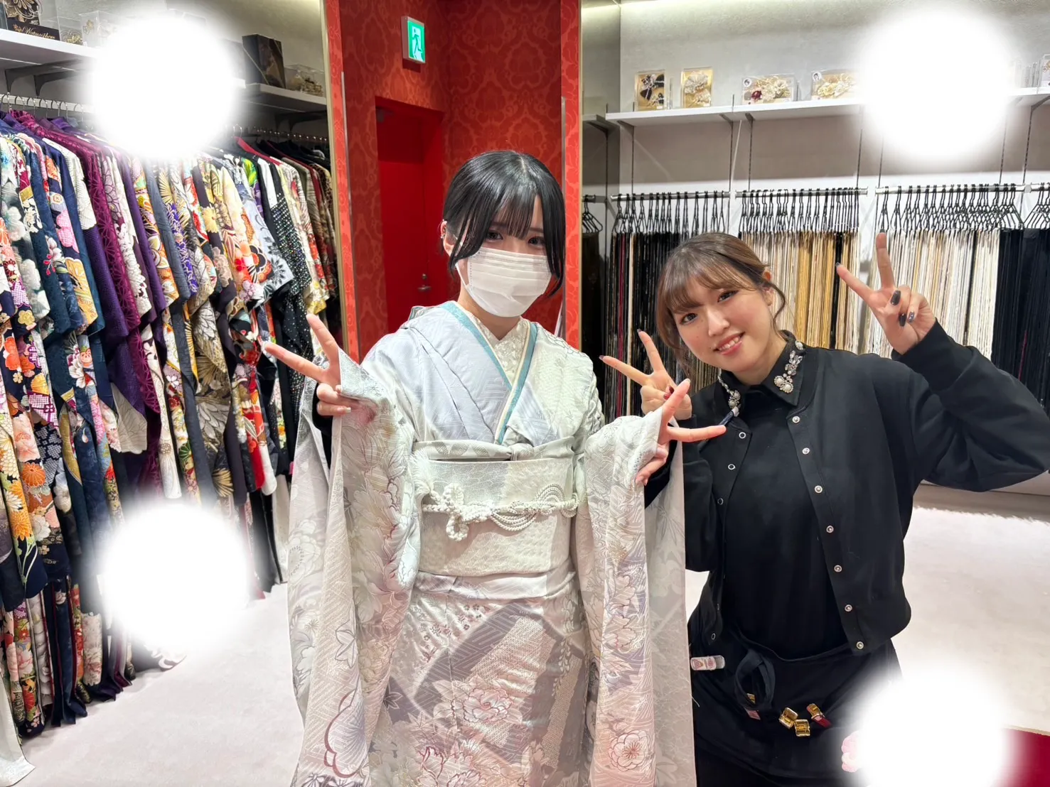 成人式　前撮り　梅田　袴　くすみカラー　かわいい　イマドキ　淡色　古典　タカゼン　撮影