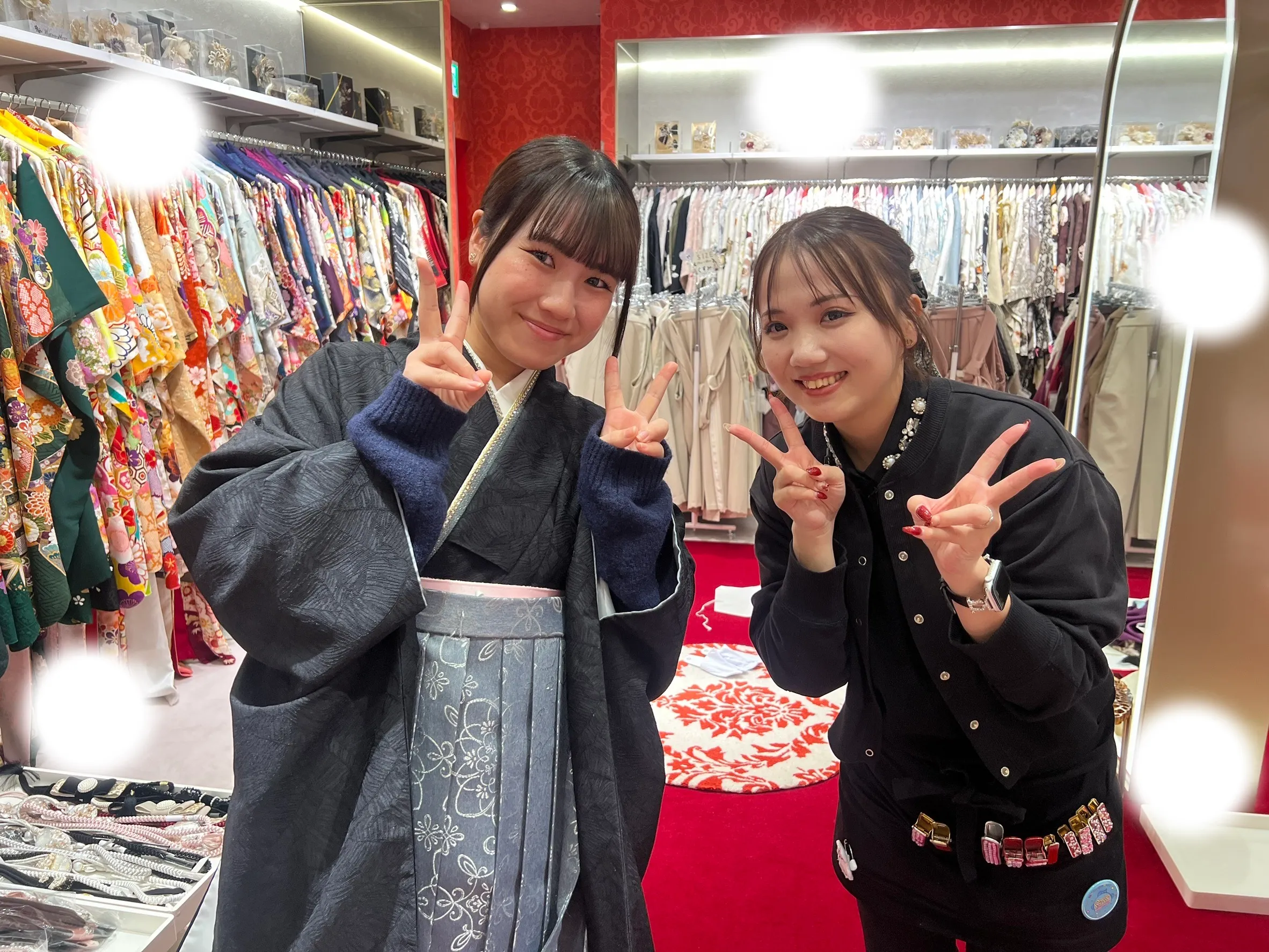 成人式　前撮り　梅田　袴　くすみカラー　かわいい　イマドキ　淡色　古典　タカゼン　撮影