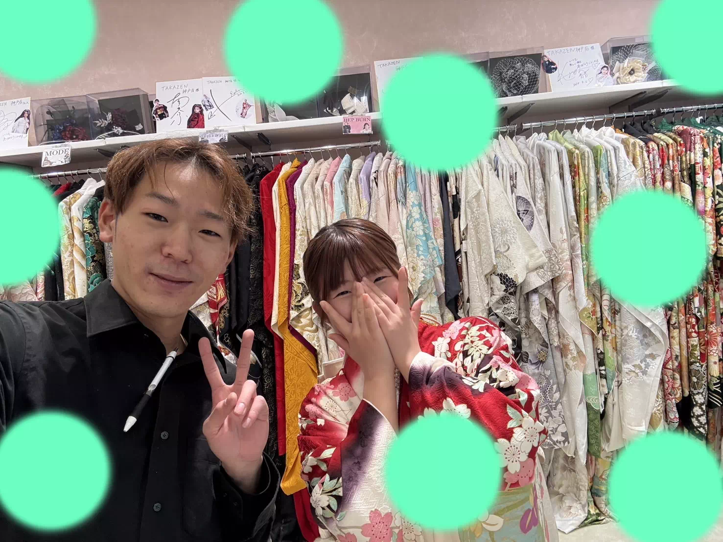TAKAZEN神戸店　前撮り撮影会　イマドキ　カワイイ　コディネート　振袖　レンタル　袴　