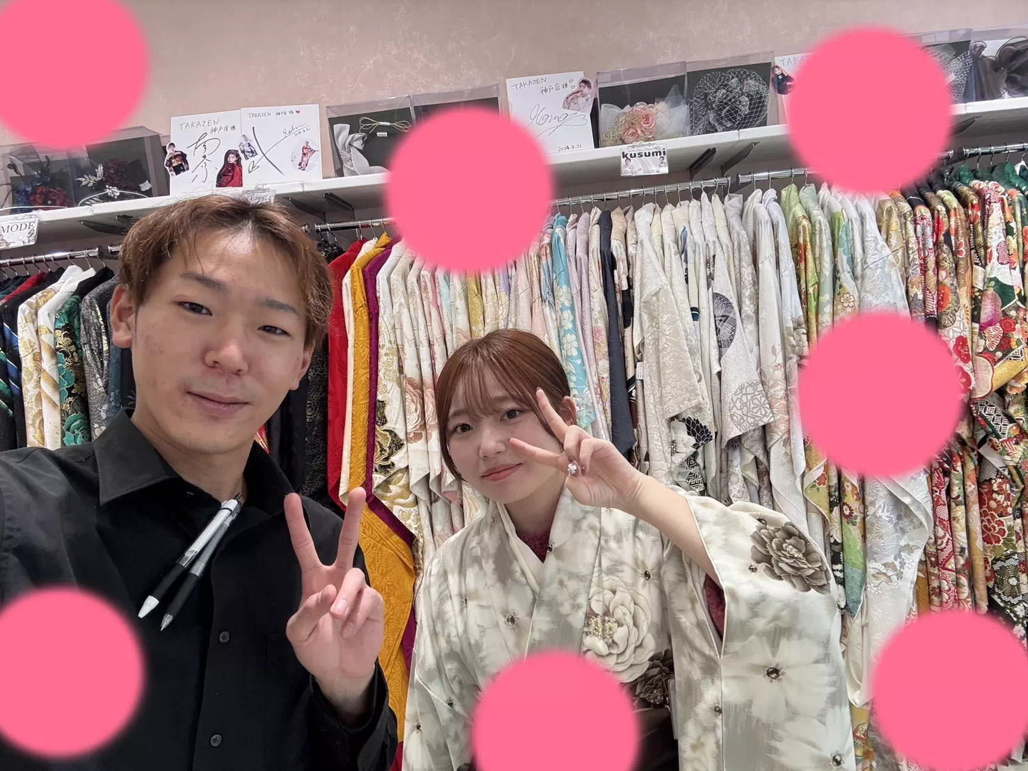 TAKAZEN神戸店　前撮り撮影会　イマドキ　カワイイ　コディネート　振袖　レンタル　袴　
