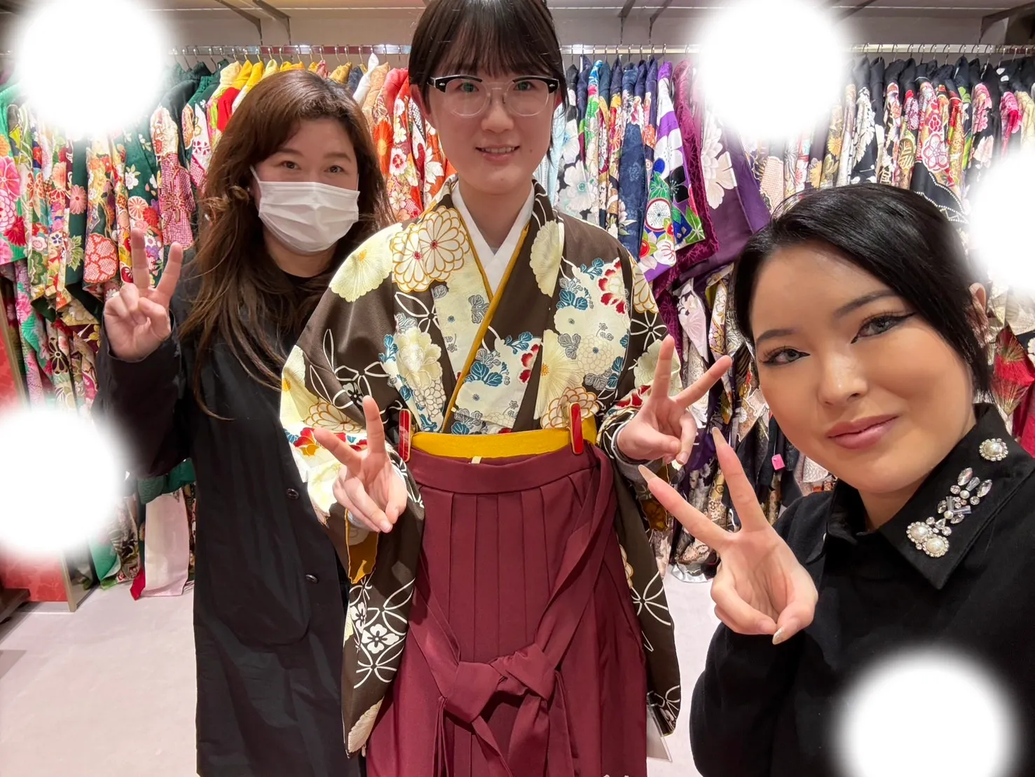 成人式　前撮り　梅田　袴　くすみカラー　かわいい　イマドキ　淡色　古典　タカゼン　撮影