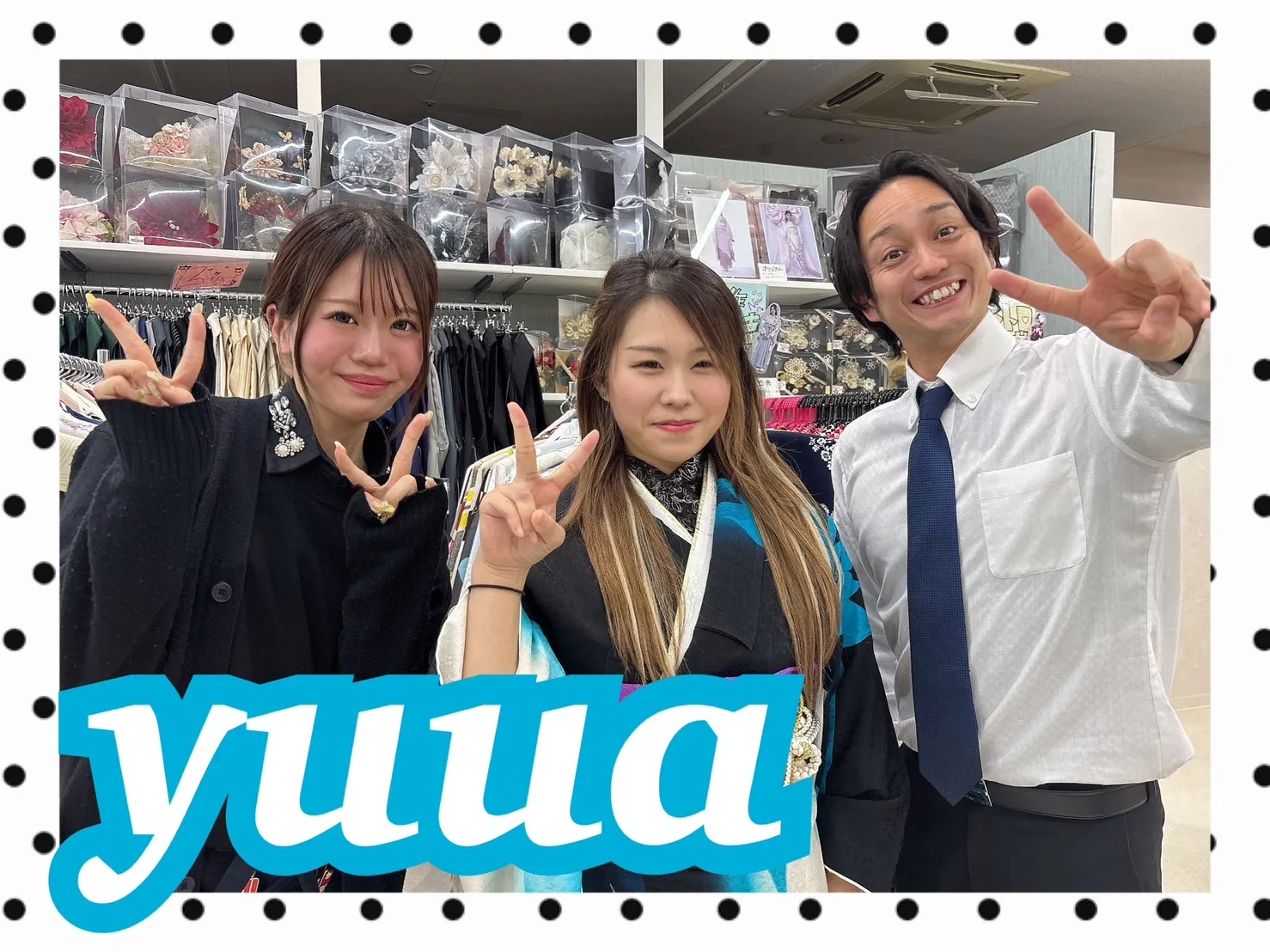 【TAKAZEN橿原店】16日♡2026.27年成人のTAKAZENオリジナルヘップバーンの白×黒のオシャレなお振袖姫ちゃんたち&2025年卒業の白のお花が上品な古典柄袴姫ちゃん♡