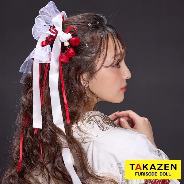 チュール　髪飾り　リボン