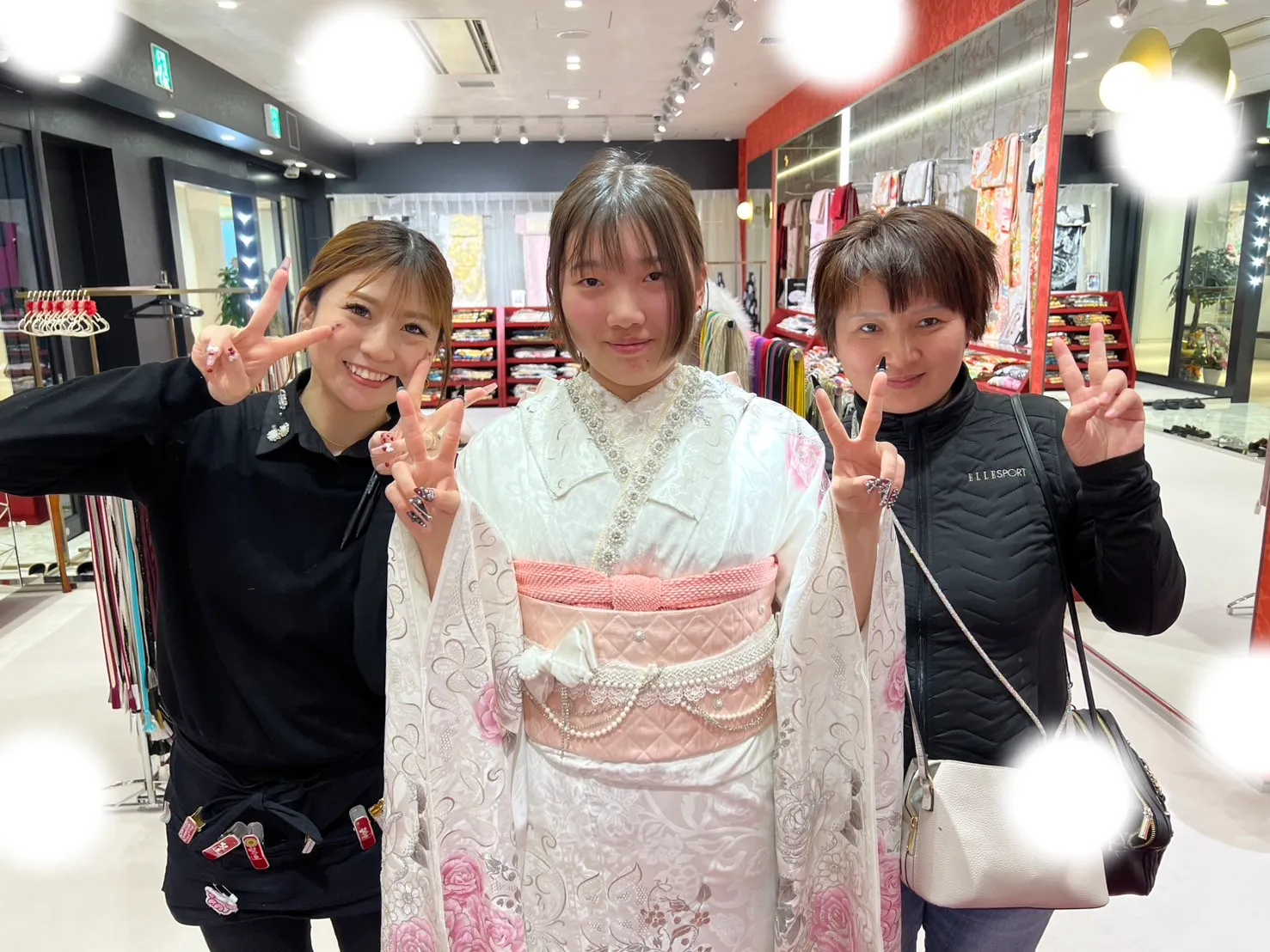 成人式　ピンクお振袖　梅田
