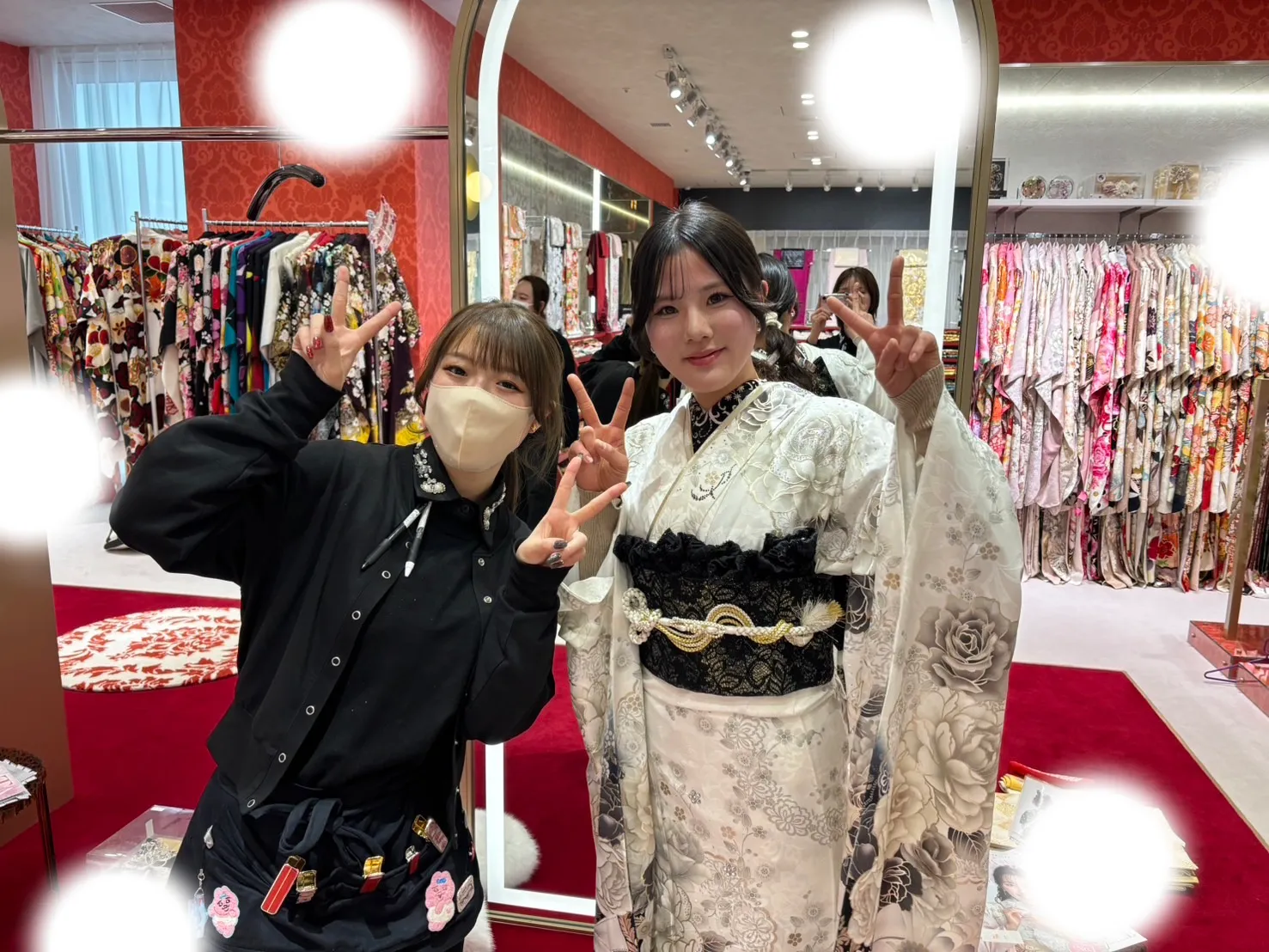 成人式　前撮り　梅田　振袖レンタル　キラキラ　かわいい　ヘップバーン