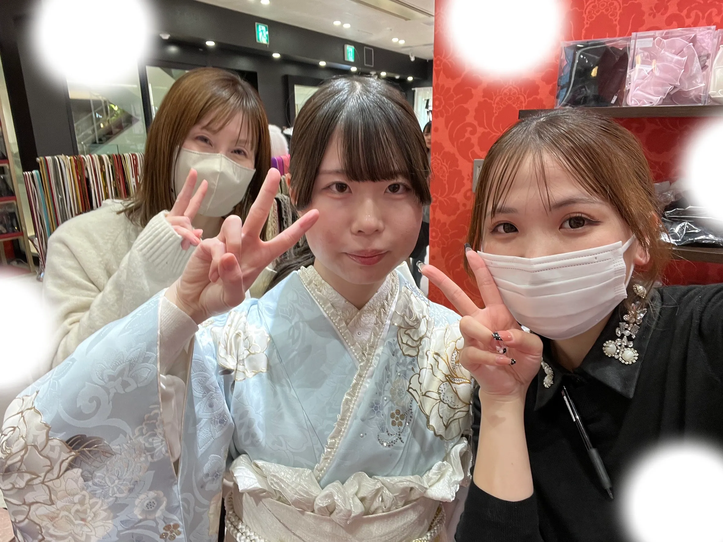 成人式　前撮り　梅田　振袖レンタル　前撮り　ヘップバーン　キラキラ