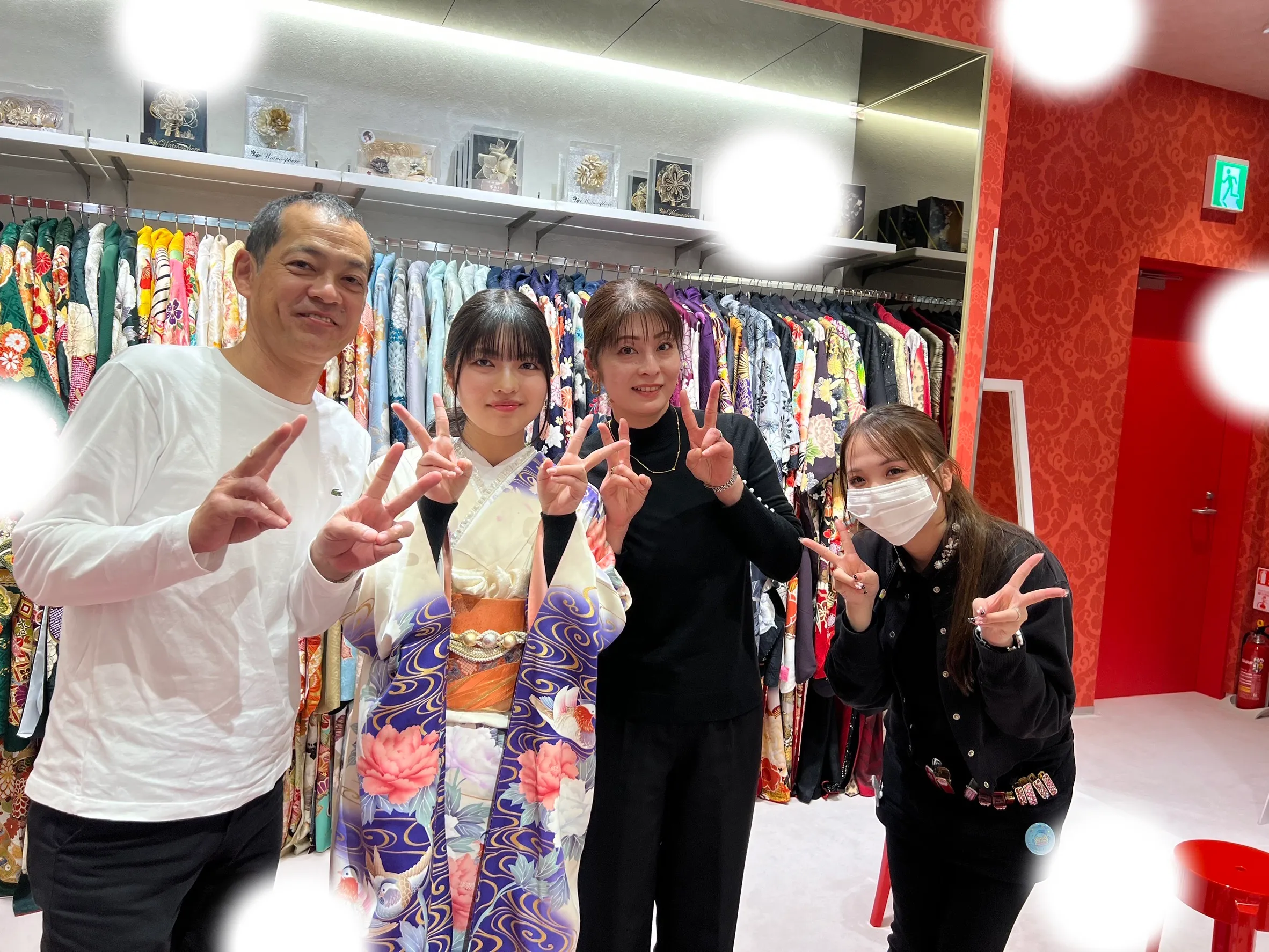 成人式　前撮り　梅田　振袖レンタル　古典　かわいい