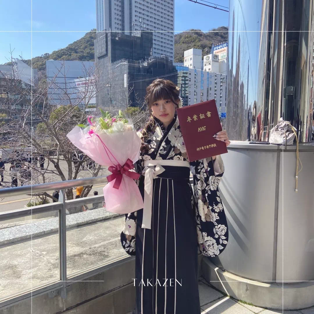 TAKAZEN神戸旧居留地店　前撮り撮影会　イマドキ　カワイイ　コディネート　袴　レンタル　