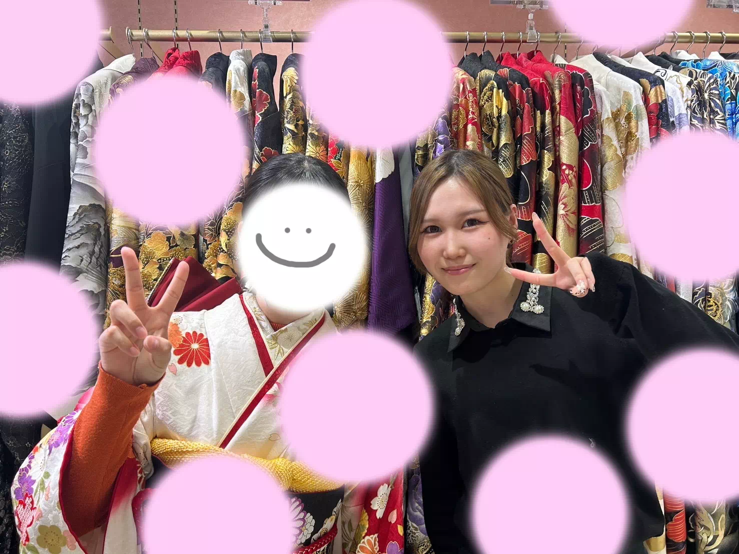 【TAKAZEN姫路店】♡1日 2027年神河町成人式の赤×白の女の子らしくてカワイイ古典柄振袖姫ちゃん♡