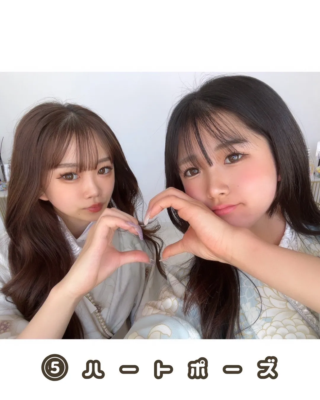 玉城ティナ×紅一点ブランド袴　白/モカブラウン　菊柄/総柄　シンプル　トレンド　おしとやか　くすみ系